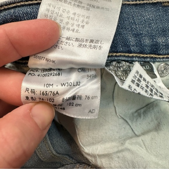 Levi's 505 Straight Leg Blue Jeans Size 10 - shortened length - Picture 10 of 10